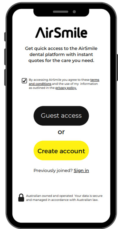 airsmile-mobile-app-access